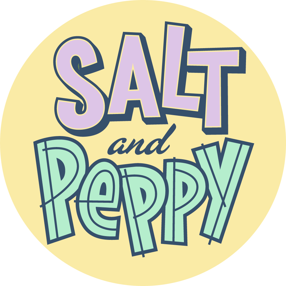 Salt and Peppy logo in circle