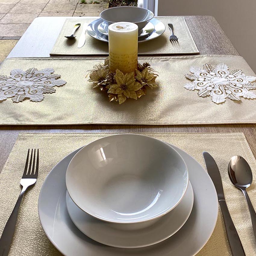 Gold Runner and Placemats