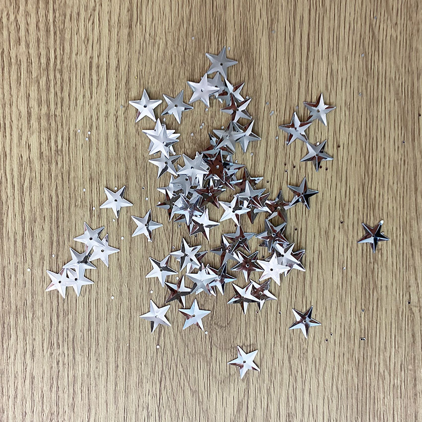 Silver confetti